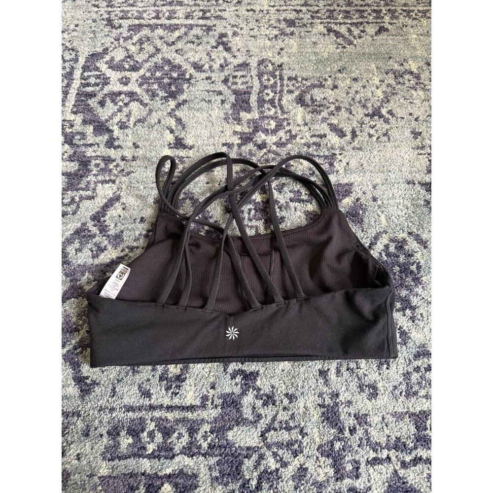 Athleta | Sz Medium Black Matching Set- Crossover Back Bra & Elation 7/8 Legging - Picture 3 of 8